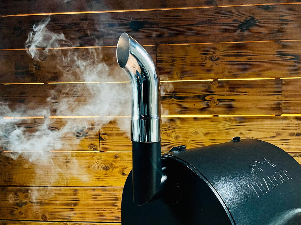 Chrome Pellet Grill Smoke Stack Trucker Fits Traeger, Pit Boss, Camp Chef, Recteq.