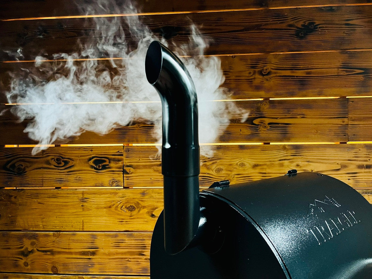 Black Pellet Grill Smoke Stack Trucker Fits Traeger, Pit Boss, Camp Chef, Recteq.