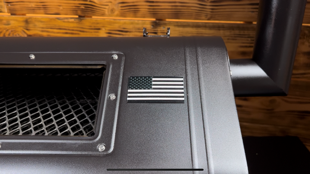 Old Glory Grill Emblem, Black & White for all Green Mountain Grills.
