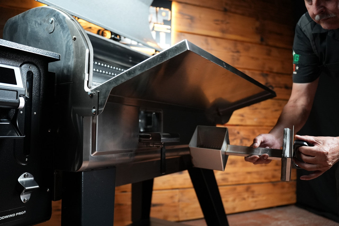 Tactical Stainless Folding Front Shelf for Camp Chef Woodwind 36 / Pro 36 / CL 36.