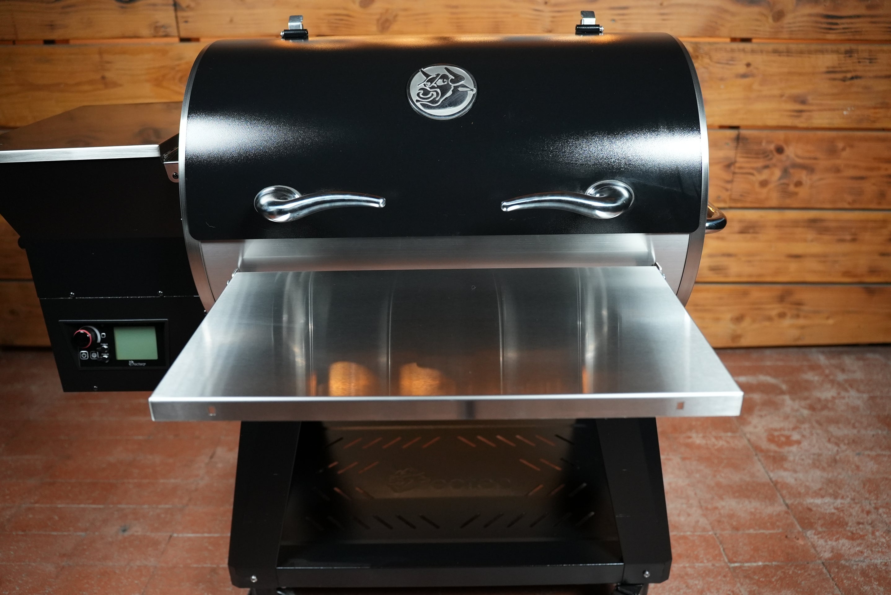 Tactical Stainless Folding Front Shelf for RecTeq Deck Boss 590.