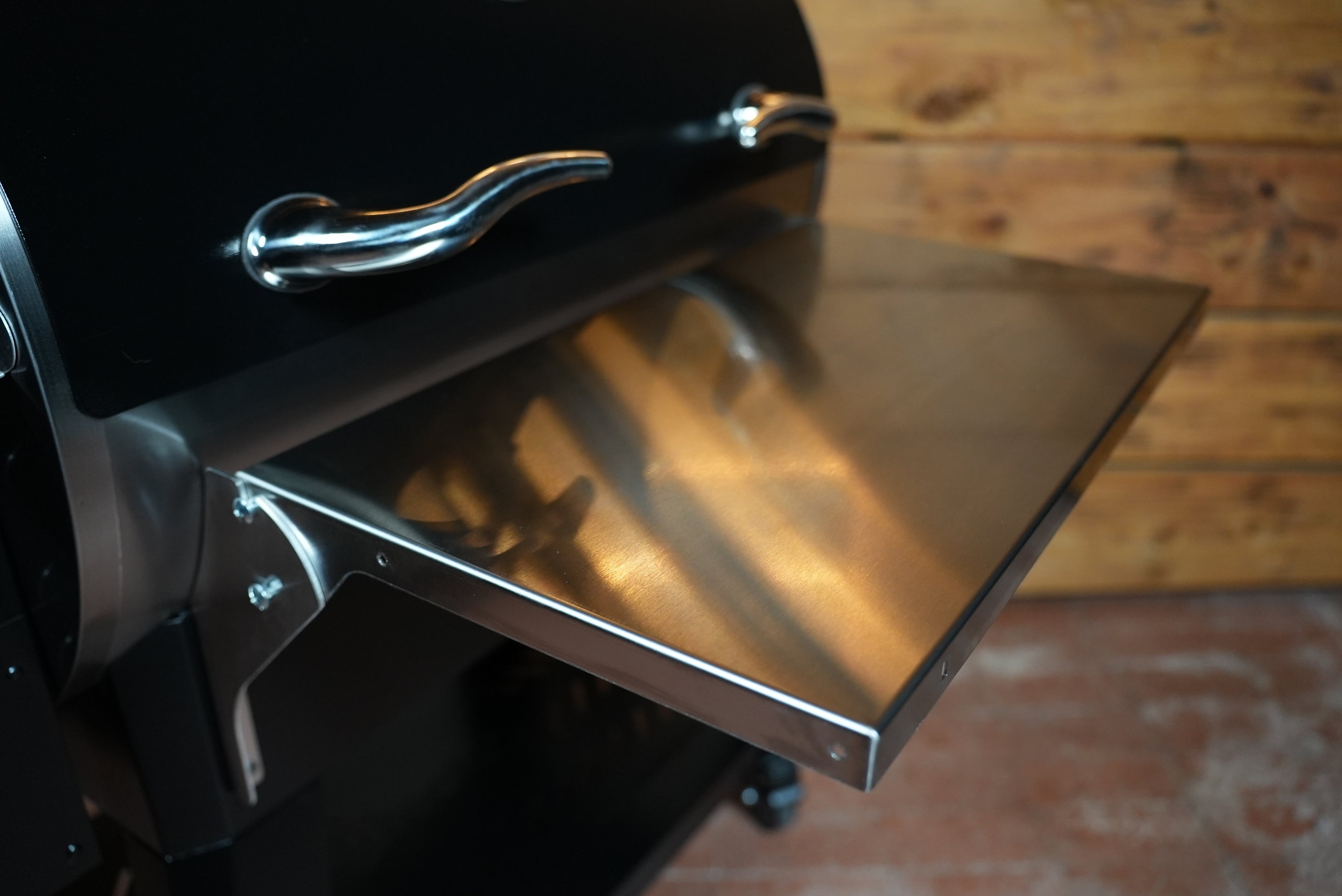 Tactical Stainless Folding Front Shelf for RecTeq Deck Boss 590.