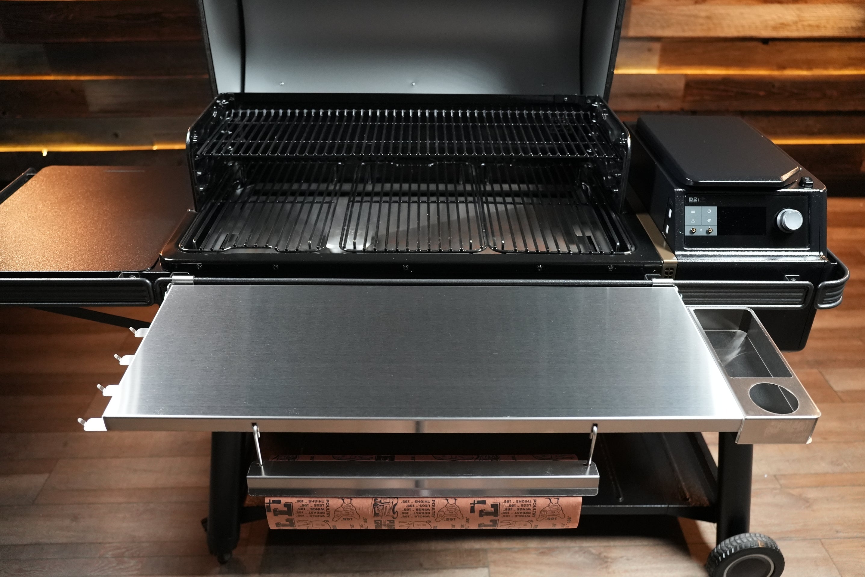 Tactical Stainless Folding Front Shelf for Traeger Ironwood XL