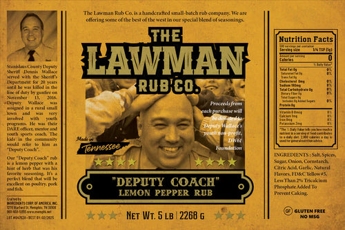Lemon Pepper BBQ Seasoning for Chicken & Seafood | Deputy Coach - Lawman Rub Co