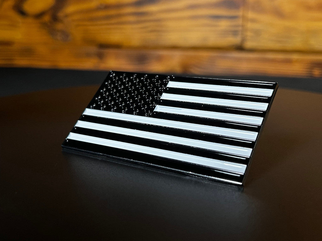 Old Glory Grill Emblem, Black & White for all Green Mountain Grills.