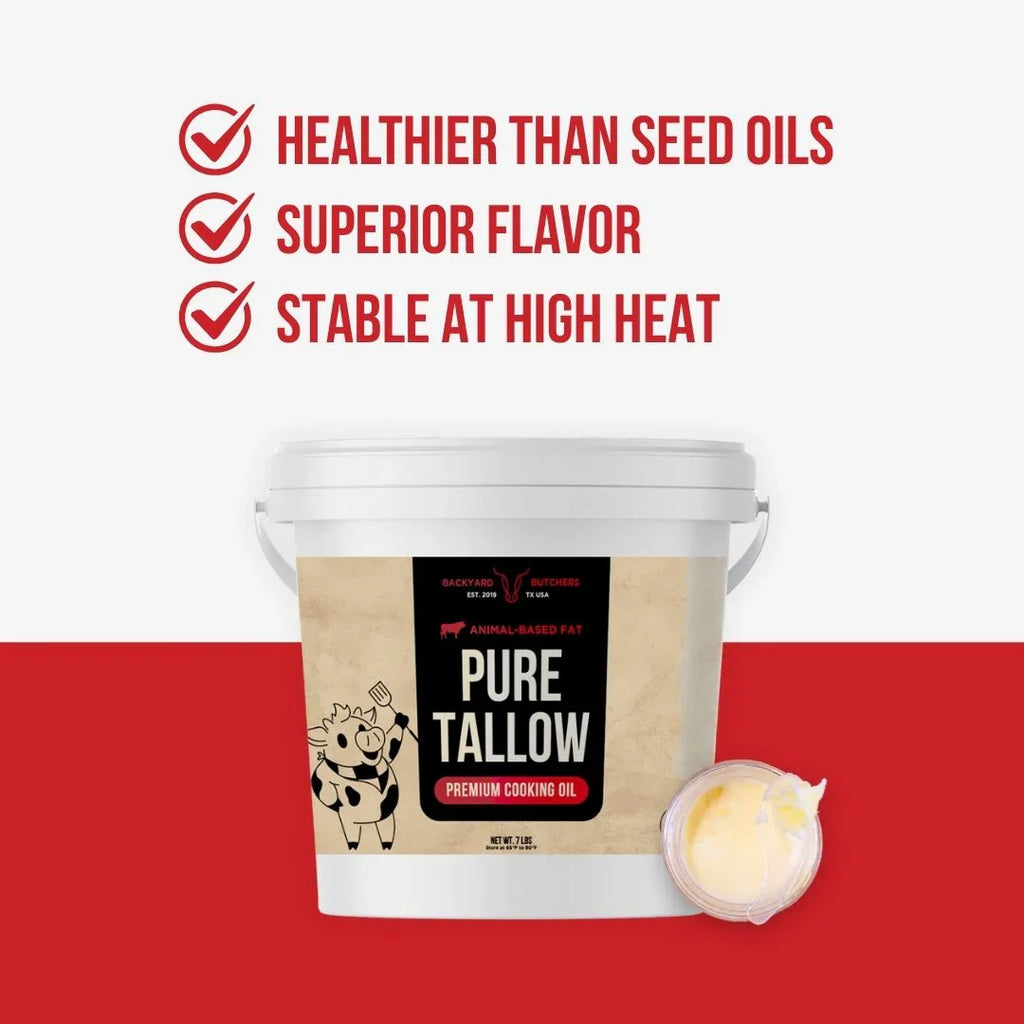 100% Pure Beef Tallow (7 lb Gallon Pail)