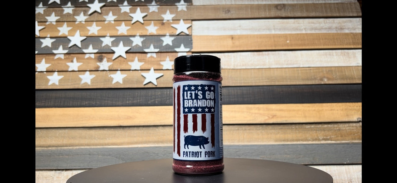 Let's Go Brandon Rubs Patriot Pork.