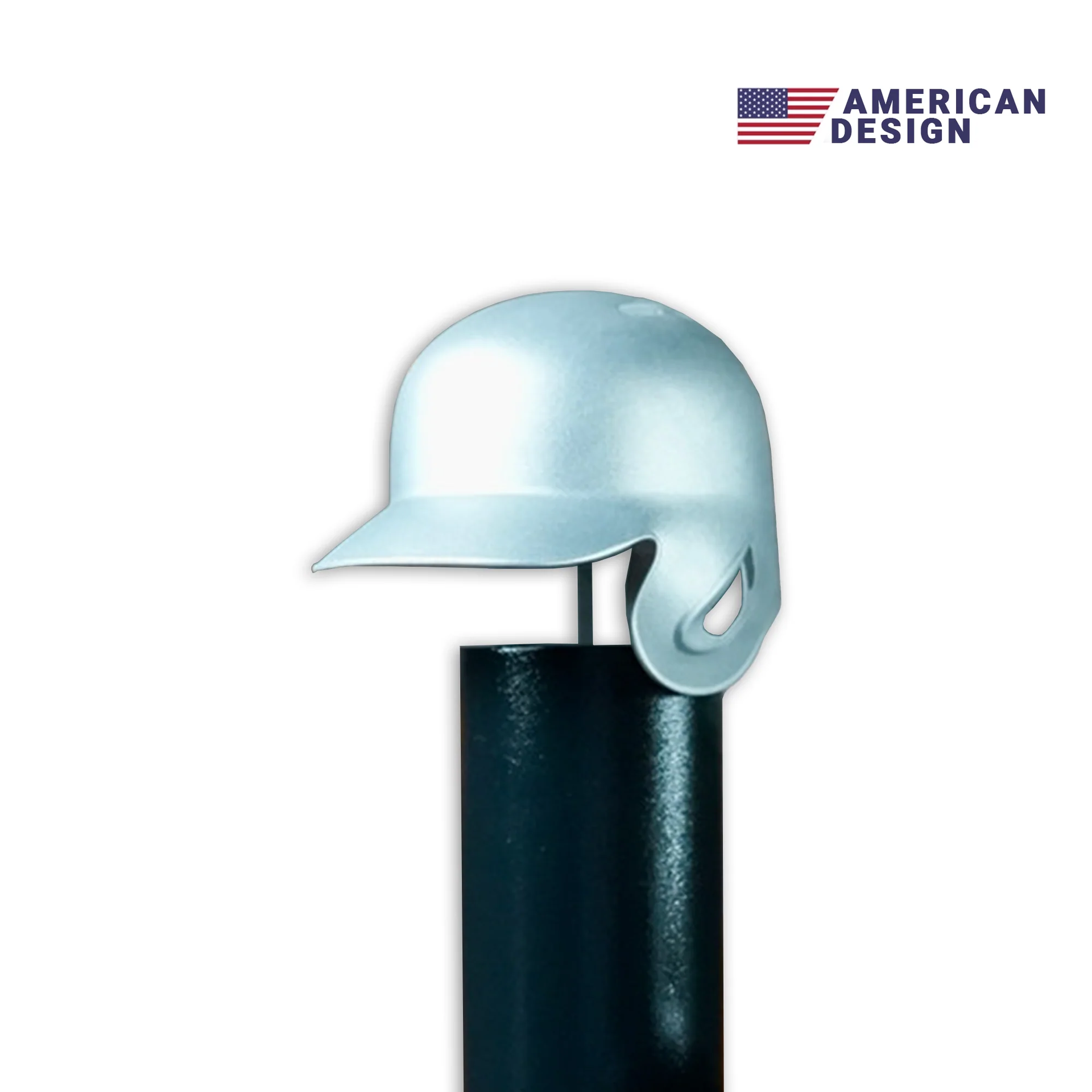 Baseball Batting Helmet BBQ Smoke Stack Chimney Cap - Silver.