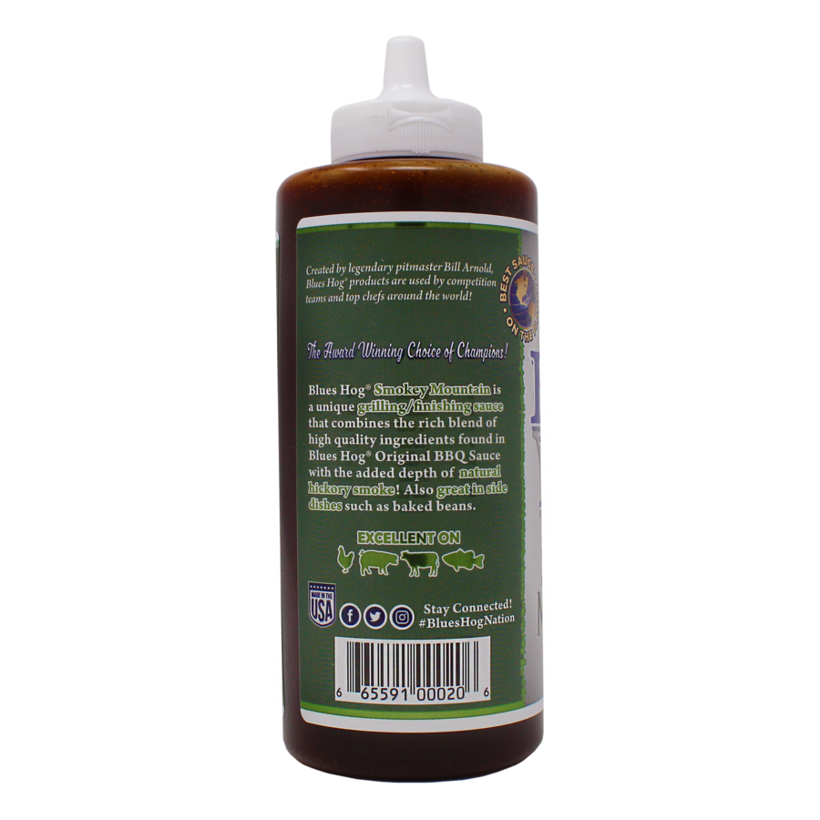 Blues Hog Smokey Mountain BBQ Sauce Squeeze Bottle 24.