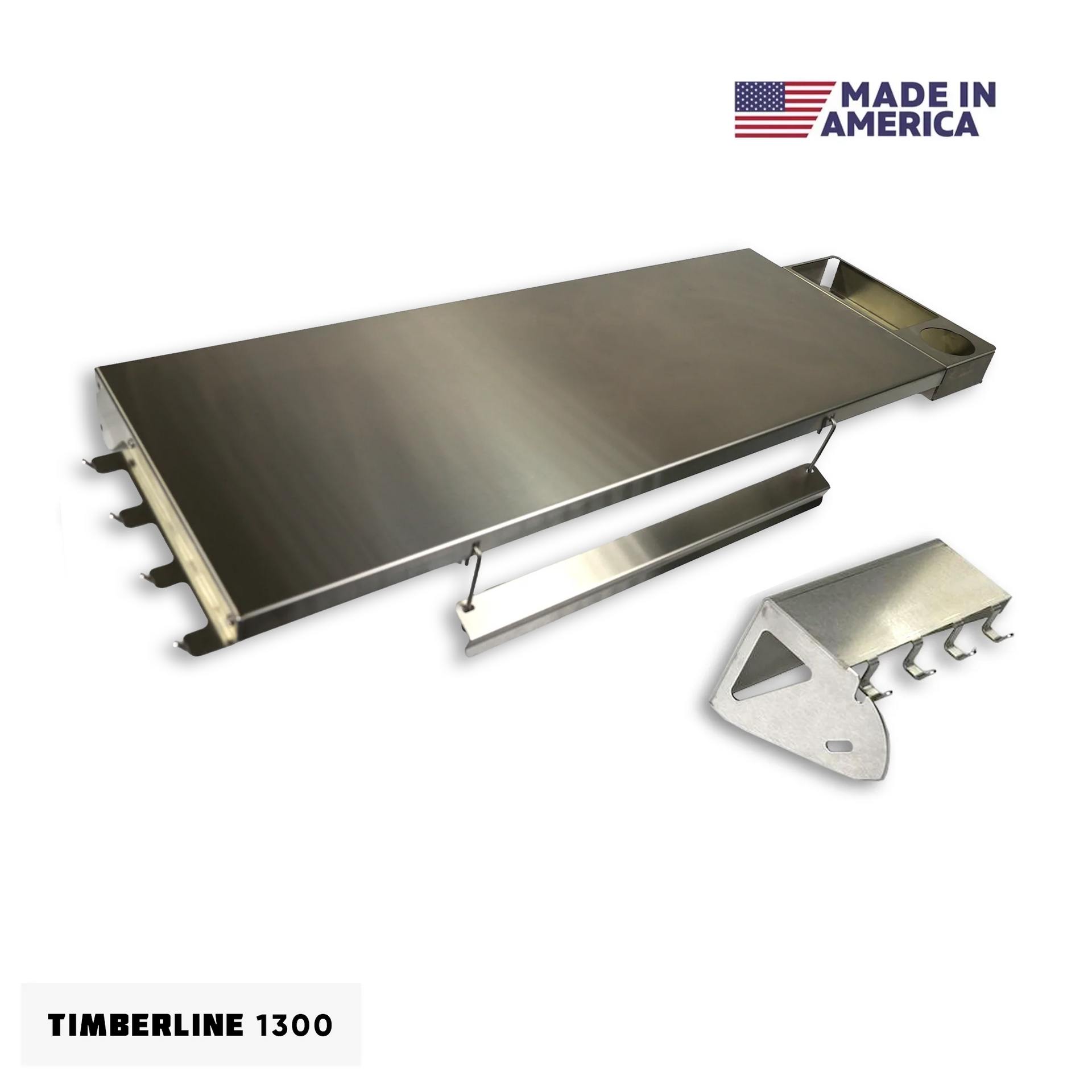 Tactical Stainless Folding Front Shelf for Traeger Timberline 1300