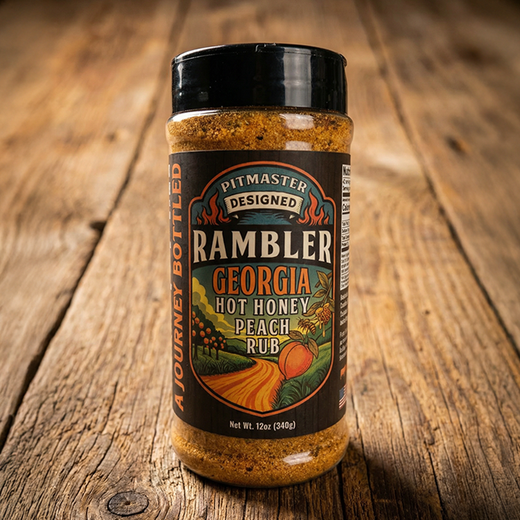 Georgia Hot Honey Peach Rub - Rambler BBQ