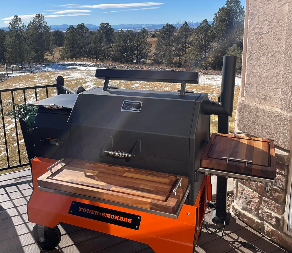 Yoder Smokers YS640s Pellet Grill on Competition Cart