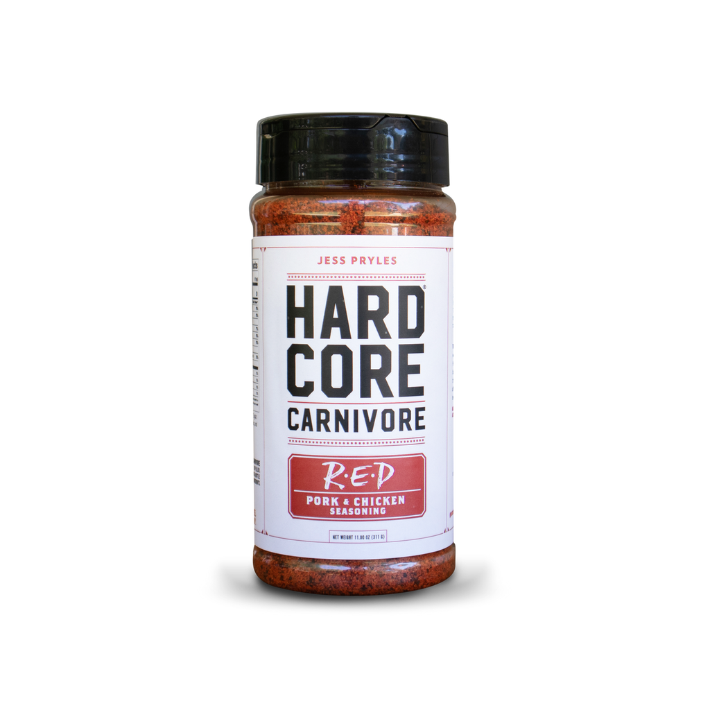 Hardcore Carnivore: Red shaker jar.