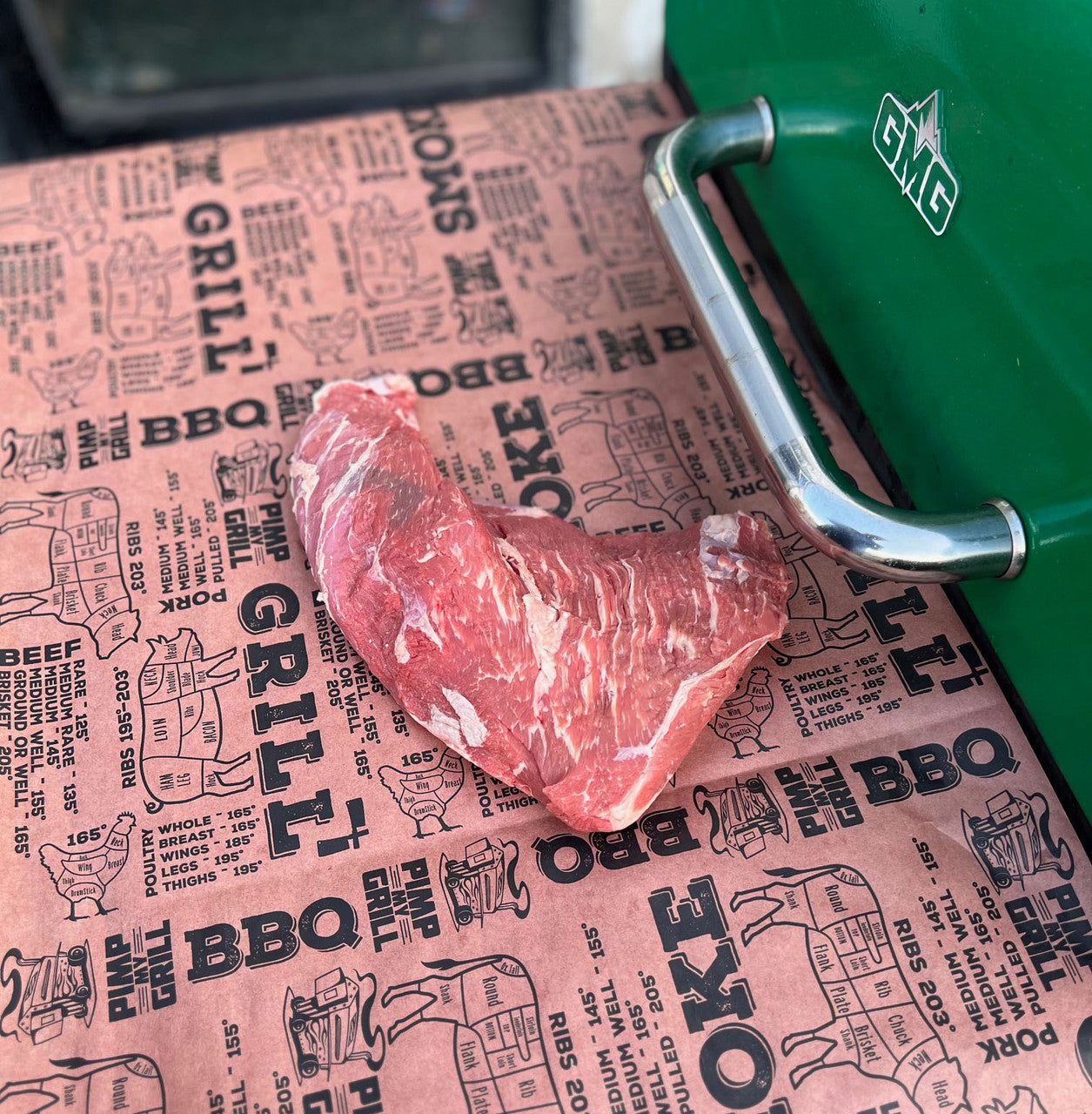Pink Butcher Paper w/Temps & Butcher Maps 18in x 175ft.