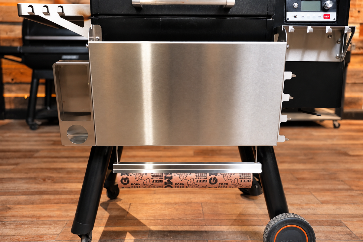 Traeger Timberline 850 | Pimp My Grill® Tactical Stainless Folding Front Shelf
