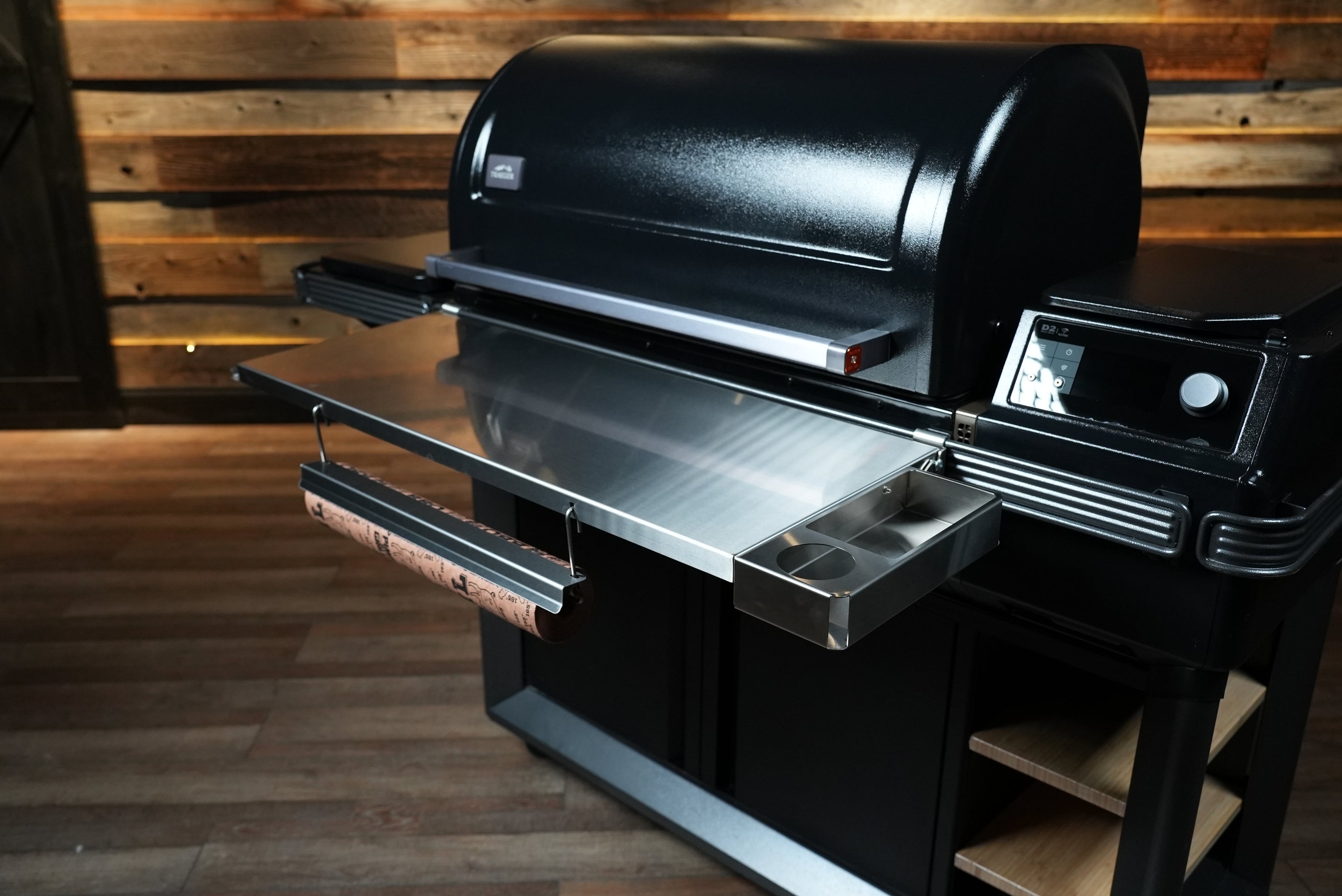 Tactical Stainless Folding Front Shelf for Traeger Timberline XL