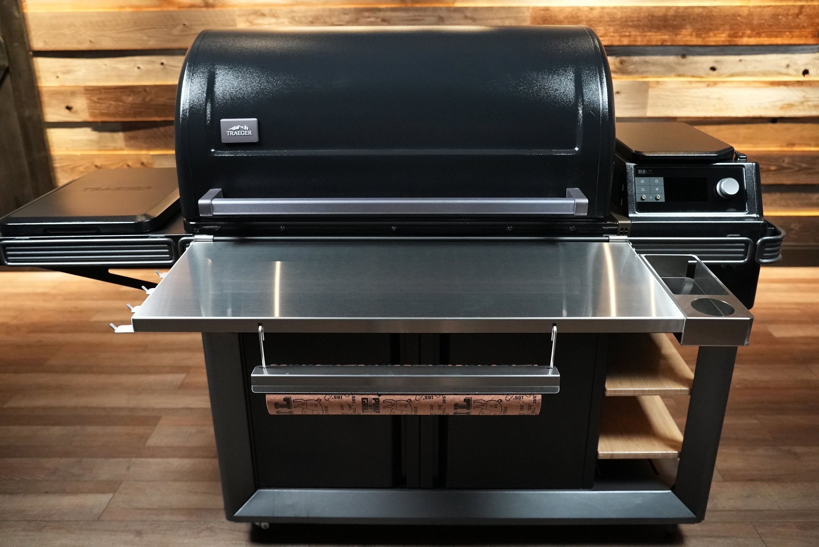 Tactical Stainless Folding Front Shelf for Traeger Timberline XL