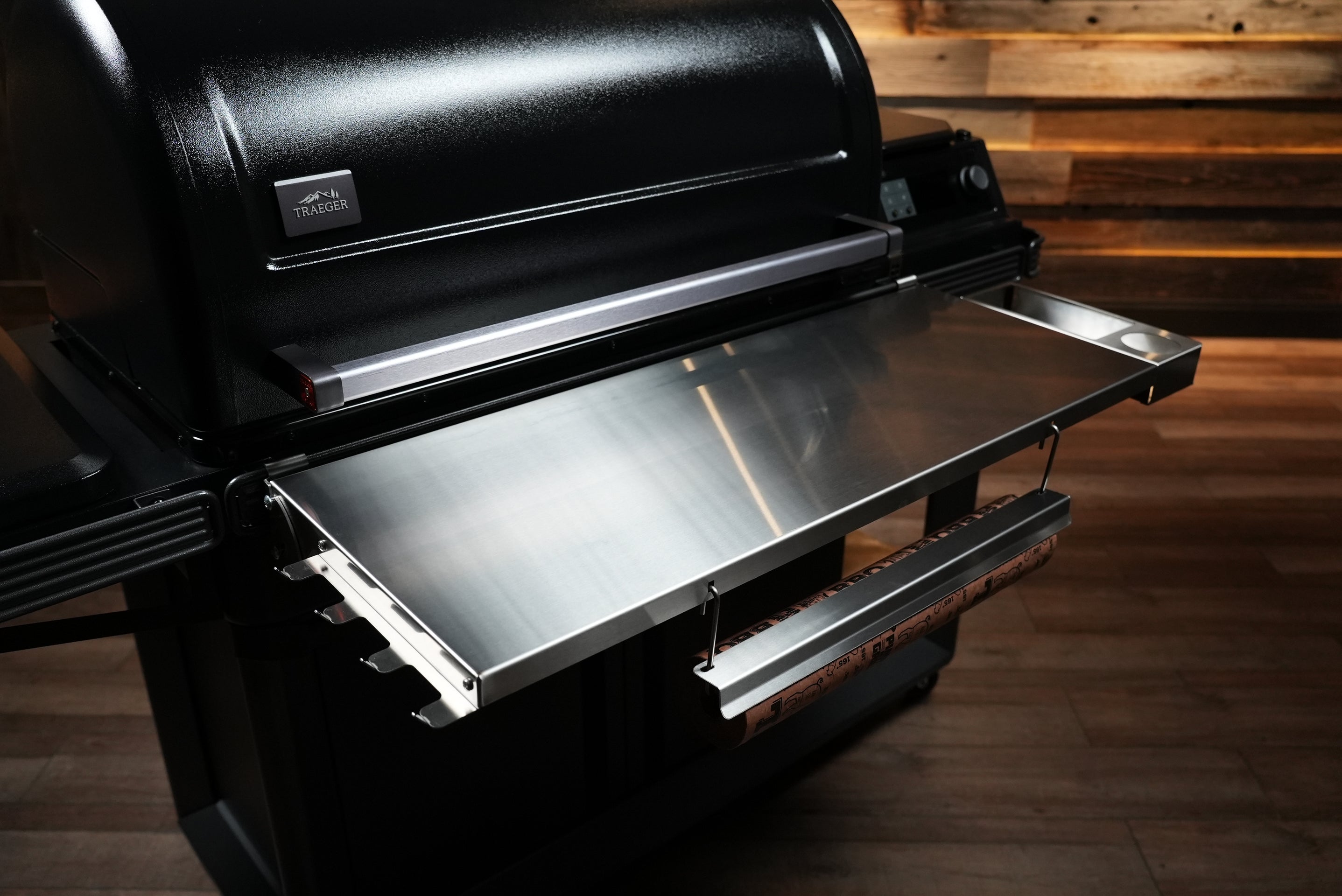 Tactical Stainless Folding Front Shelf for Traeger Timberline XL