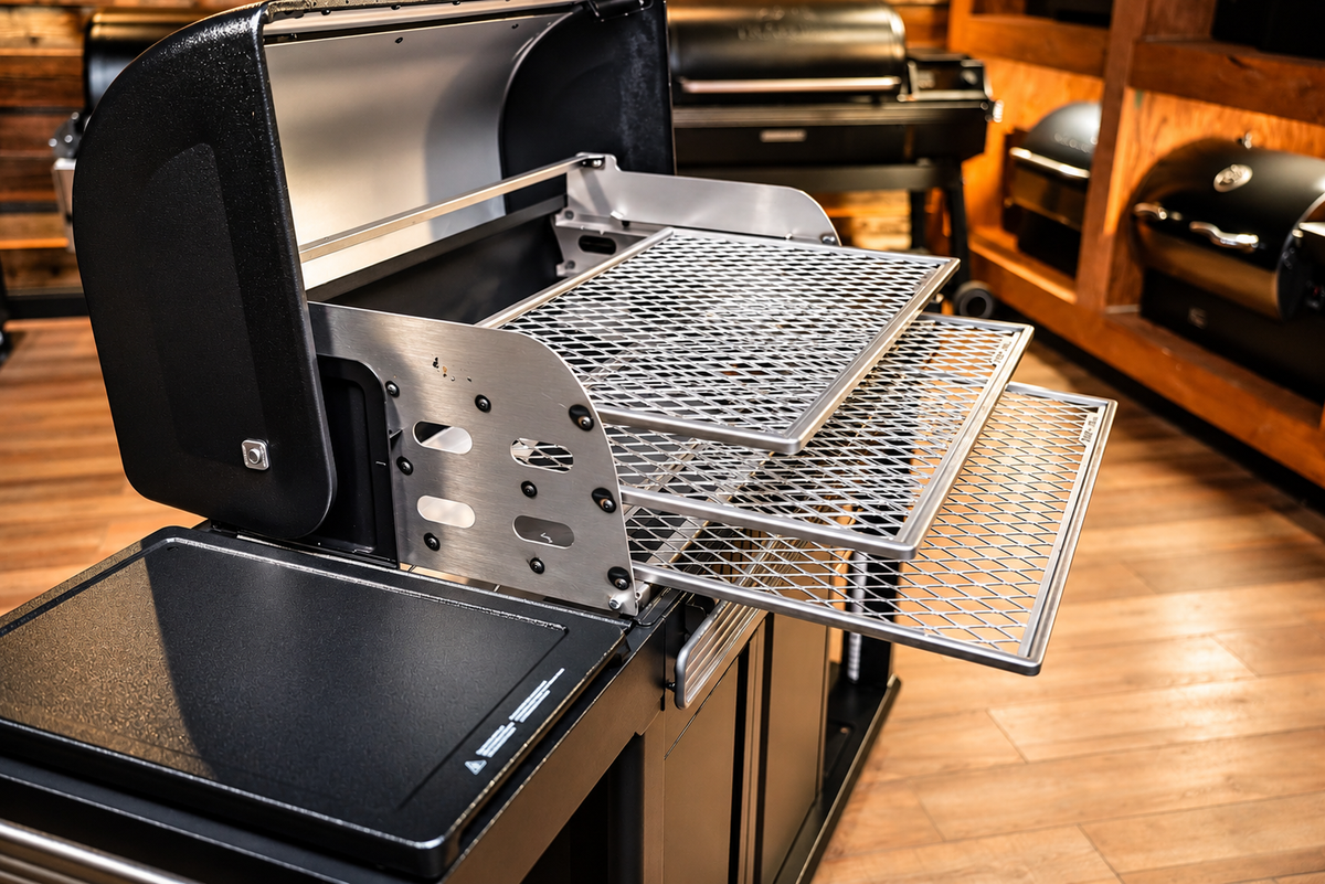 Traeger Woodridge Pro / Pro Plus / Elite | Pimp My Grill® G3 Slide-Out Rack System - 3 Racks