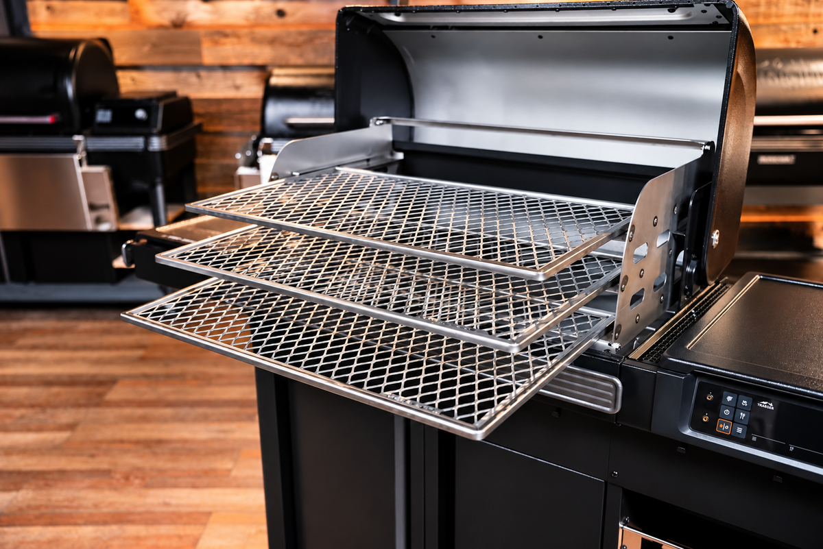 Traeger Woodridge Pro / Pro Plus / Elite | Pimp My Grill® G3 Slide-Out Rack System - 3 Racks