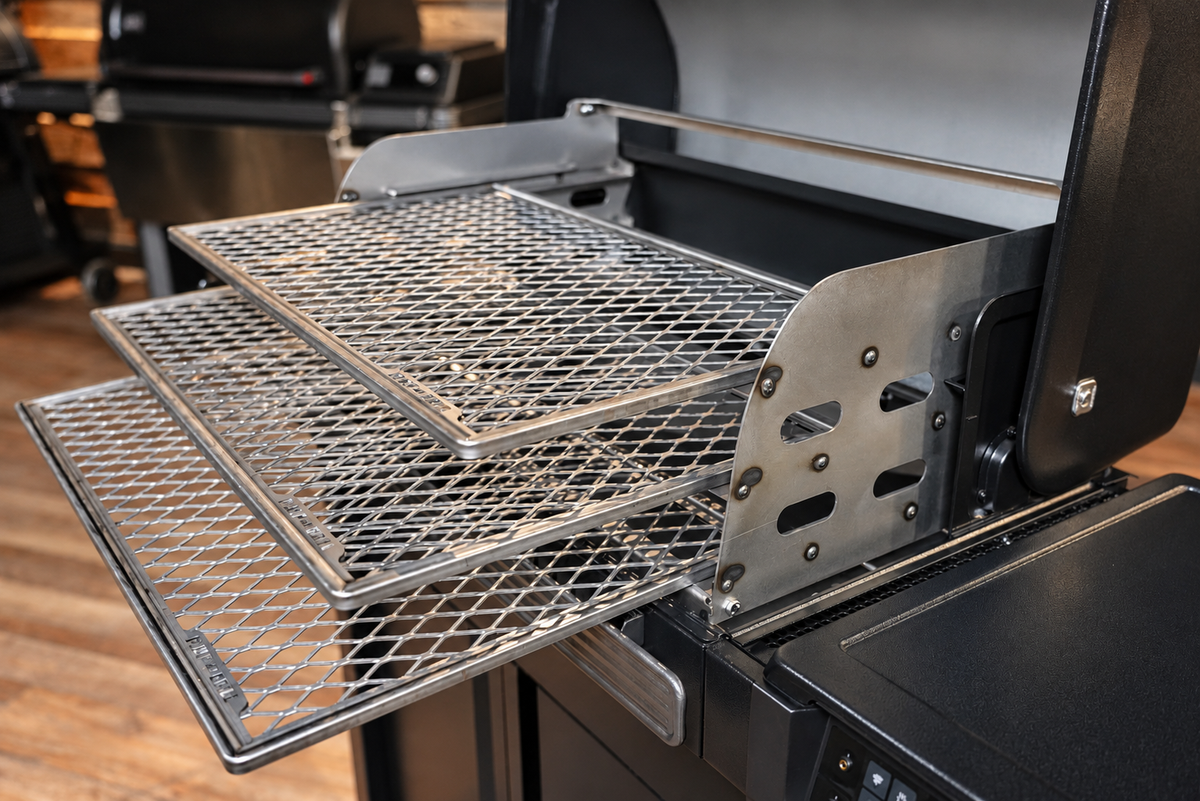 Traeger Woodridge Pro / Pro Plus / Elite | Pimp My Grill® G3 Slide-Out Rack System - 3 Racks