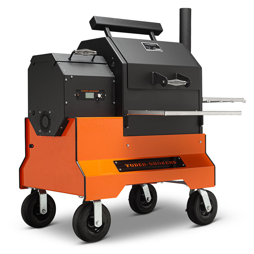 Yoder Smokers YS480s Pellet Grill on Competition Cart